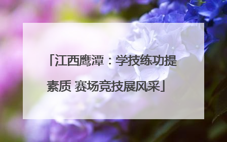江西鹰潭：学技练功提素质 赛场竞技展风采