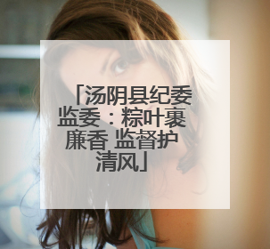 汤阴县纪委监委：粽叶裹廉香 监督护清风