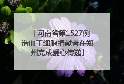 河南省第1527例造血干细胞捐献者在郑州完成爱心传递