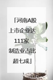 河南A股上市企业达111家 制造业占比超七成