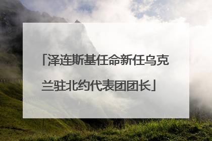 泽连斯基任命新任乌克兰驻北约代表团团长