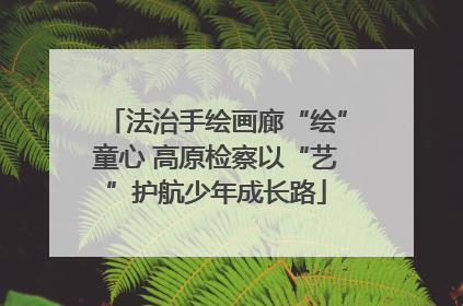法治手绘画廊“绘”童心 高原检察以“艺”护航少年成长路
