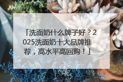 洗面奶什么牌子好？2025洗面奶十大品牌推荐，高水平高回购！