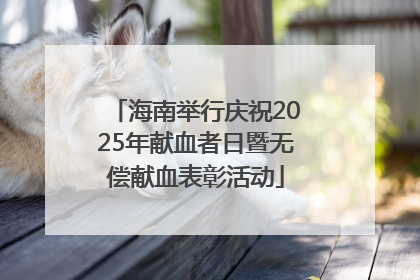 海南举行庆祝2025年献血者日暨无偿献血表彰活动