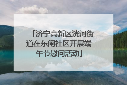 济宁高新区洸河街道在东闸社区开展端午节慰问活动