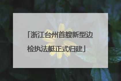 浙江台州首艘新型边检执法艇正式归建