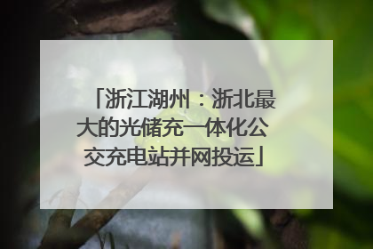 浙江湖州：浙北最大的光储充一体化公交充电站并网投运