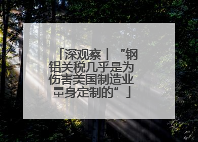 深观察丨“钢铝关税几乎是为伤害美国制造业量身定制的”