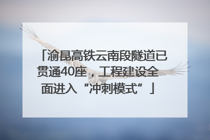 渝昆高铁云南段隧道已贯通40座，工程建设全面进入“冲刺模式”