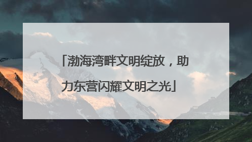 渤海湾畔文明绽放，助力东营闪耀文明之光