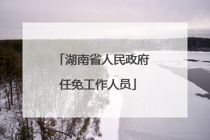 湖南省人民政府任免工作人员
