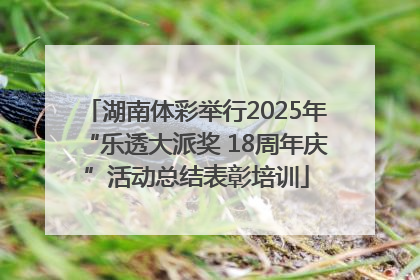 湖南体彩举行2025年“乐透大派奖 18周年庆”活动总结表彰培训