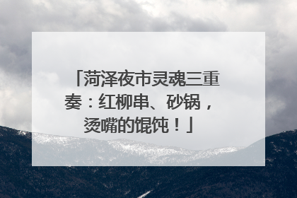 菏泽夜市灵魂三重奏：红柳串、砂锅，烫嘴的馄饨！