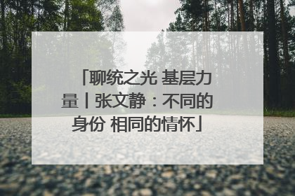 聊统之光 基层力量丨张文静：不同的身份 相同的情怀
