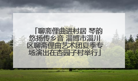 聊斋俚曲进村居 琴韵悠扬传乡音 淄博市淄川区聊斋俚曲艺术团夏季专场演出在杏园子村举行