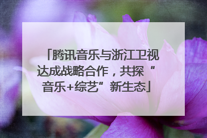 腾讯音乐与浙江卫视达成战略合作，共探“音乐+综艺”新生态