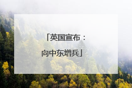 英国宣布：向中东增兵