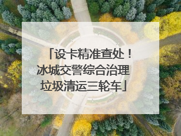 设卡精准查处！冰城交警综合治理垃圾清运三轮车