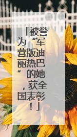 被誉为“军营版迪丽热巴”的她，获全国表彰！
