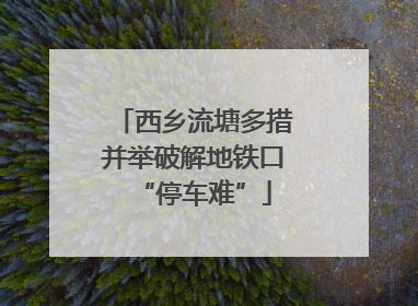 西乡流塘多措并举破解地铁口“停车难”