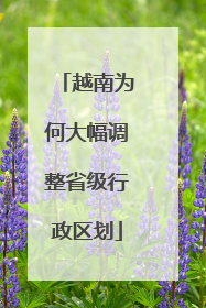 越南为何大幅调整省级行政区划