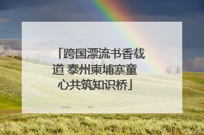 跨国漂流书香载道 泰州柬埔寨童心共筑知识桥