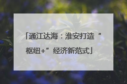 通江达海：淮安打造“枢纽+”经济新范式