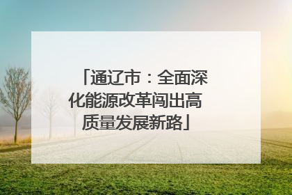 通辽市：全面深化能源改革闯出高质量发展新路