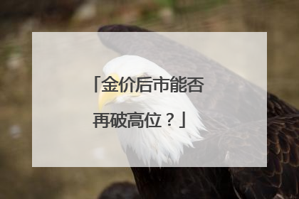 金价后市能否再破高位？