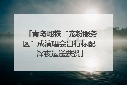青岛地铁“宠粉服务区”成演唱会出行标配 深夜运送获赞