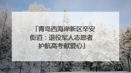 青岛西海岸新区辛安街道：退役军人志愿者护航高考献爱心