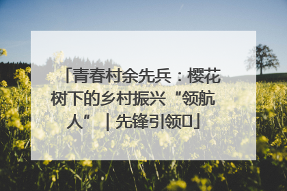 青春村余先兵：樱花树下的乡村振兴“领航人”｜先锋引领⑪