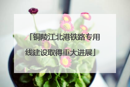 铜陵江北港铁路专用线建设取得重大进展