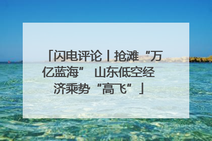 闪电评论丨抢滩“万亿蓝海” 山东低空经济乘势“高飞”