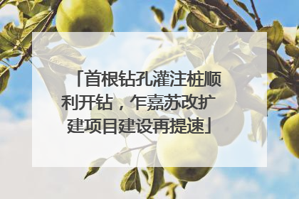 首根钻孔灌注桩顺利开钻，乍嘉苏改扩建项目建设再提速