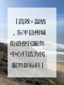 高效+温情，东平县州城街道便民服务中心打造为民服务新标杆