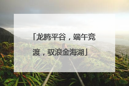 龙腾平谷，端午竞渡，驭浪金海湖