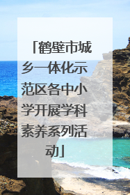 鹤壁市城乡一体化示范区各中小学开展学科素养系列活动