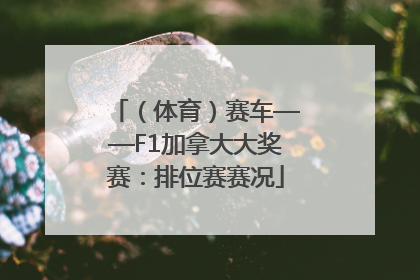 （体育）赛车——F1加拿大大奖赛：排位赛赛况