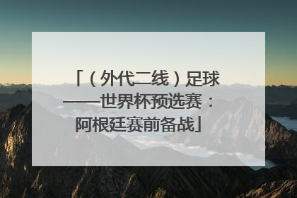 （外代二线）足球——世界杯预选赛：阿根廷赛前备战