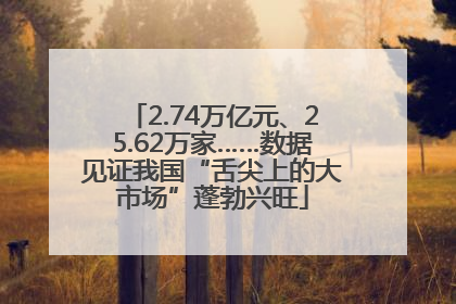 2.74万亿元、25.62万家……数据见证我国“舌尖上的大市场”蓬勃兴旺