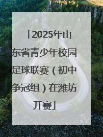 2025年山东省青少年校园足球联赛（初中争冠组）在潍坊开赛