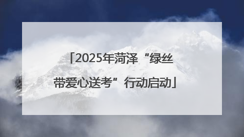 2025年菏泽“绿丝带爱心送考”行动启动
