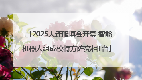 2025大连服博会开幕 智能机器人组成模特方阵亮相T台