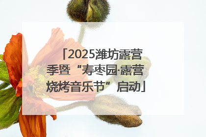 2025潍坊露营季暨“寿枣园·露营烧烤音乐节”启动