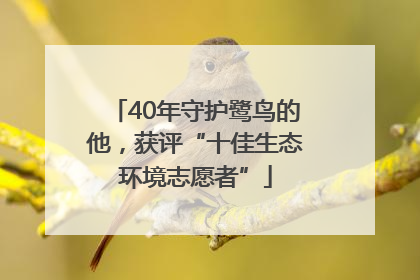 40年守护鹭鸟的他，获评“十佳生态环境志愿者”