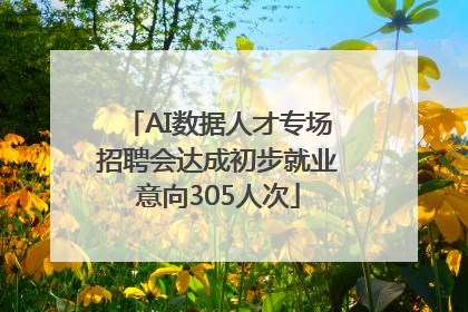 AI数据人才专场招聘会达成初步就业意向305人次