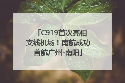 C919首次亮相支线机场！南航成功首航广州-南阳